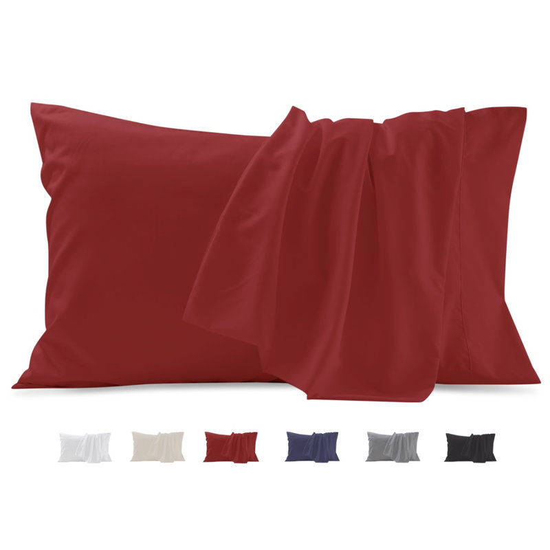 Double Brushed, Skin-Friendly Pillowcase set, Queen Pillow Case, Red
