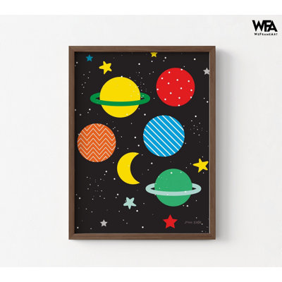 «Outer Space» par Ann Kelle, impression d'art de planètes, art mural espace, impression d'art d'étoiles, impression de l'espace, impression de planètes pour les enfants, espace chambre d'enfant