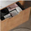 Armoire murale de 24 po, avec comptoir en marbre blanc de Carrare artificiel et tiroir, sans lavabo, couleur grain de bois