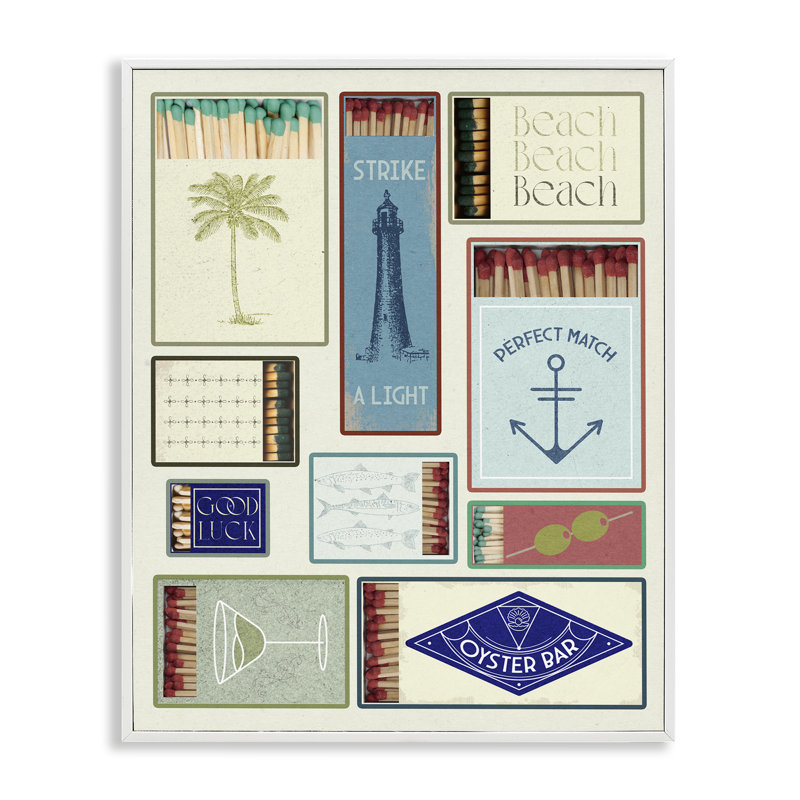 Giclée encadrée à thème nautique, par Lil 'Rue, H 30 po x l 24 po, Estampe numérique encadrée blanc bord de mer