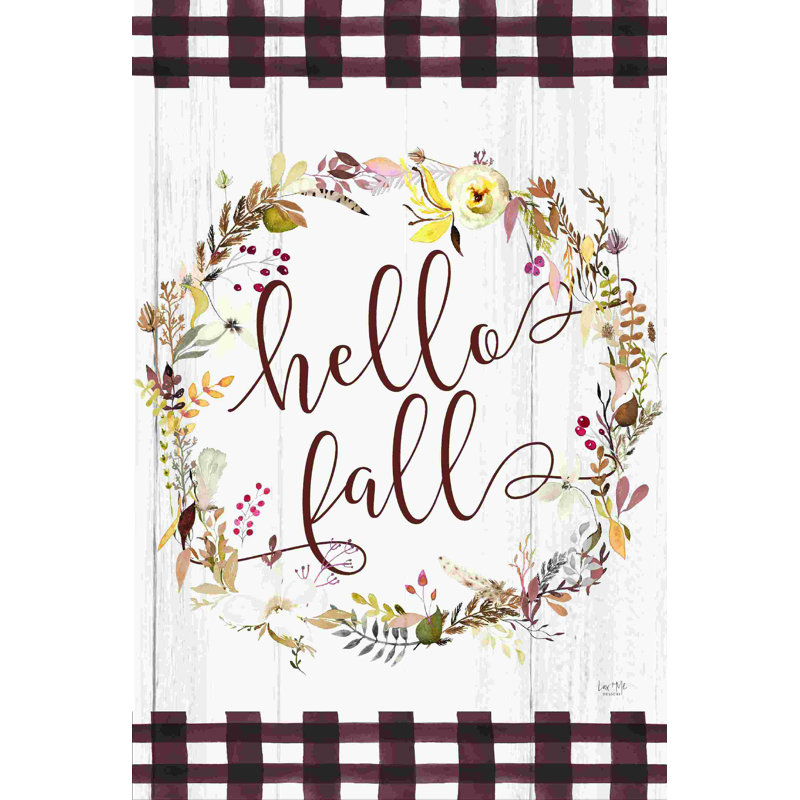 " Hello Fall " by Lux + Me Designs, 12" H x 8" W
