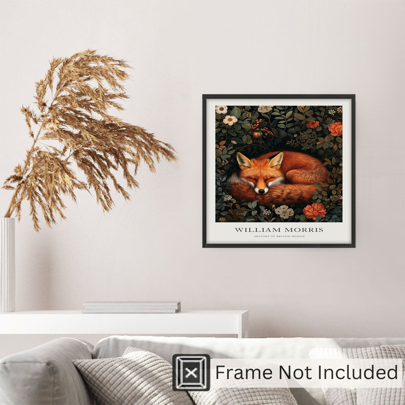 Animaux, reproduction d'art sans cadre William Morris Fox III Cottage