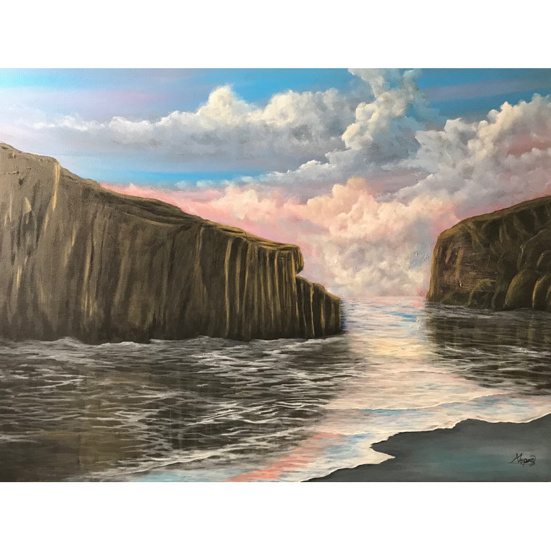 «A Time for Reflection» par Alicia Lopez - photographie, H 25 po x l 33 po, Toile avec cadre noir