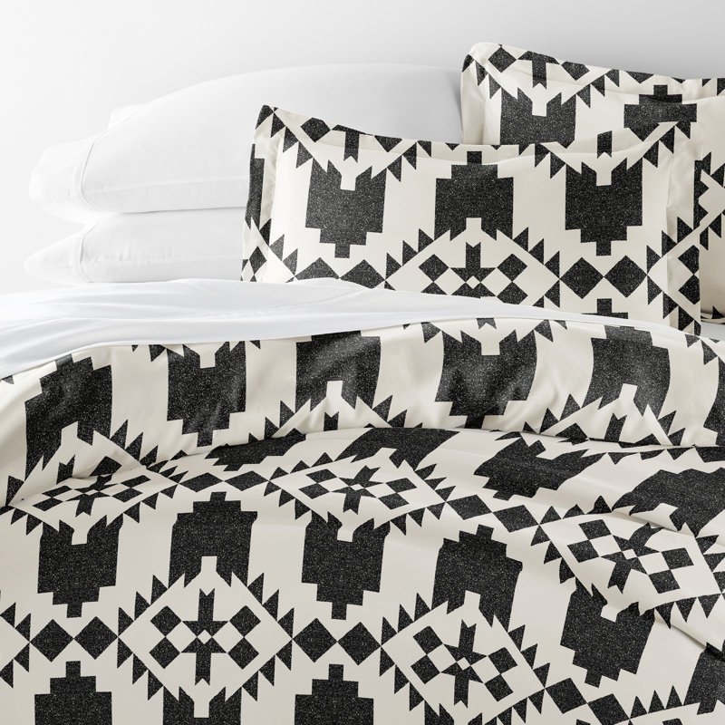 Adobe Southwestern Duvet Cover Set, Gray, Queen