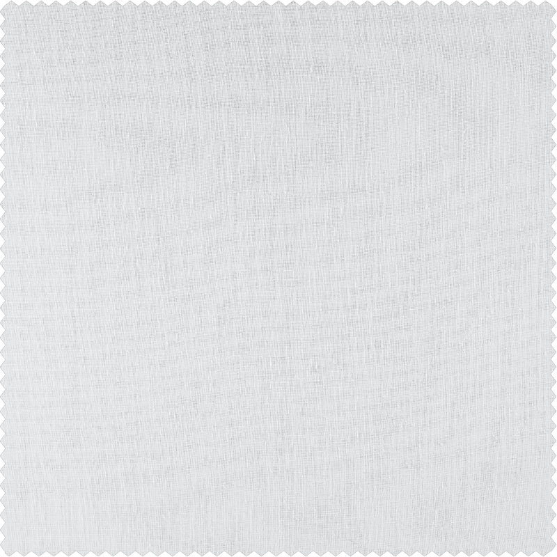 Larsa Linen Blend Sheer Curtain Single Panel, 50"W x 84"L, Aspen White
