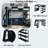 Gaming Loft Bed With Desk, Shelves And Led Lights-975710217