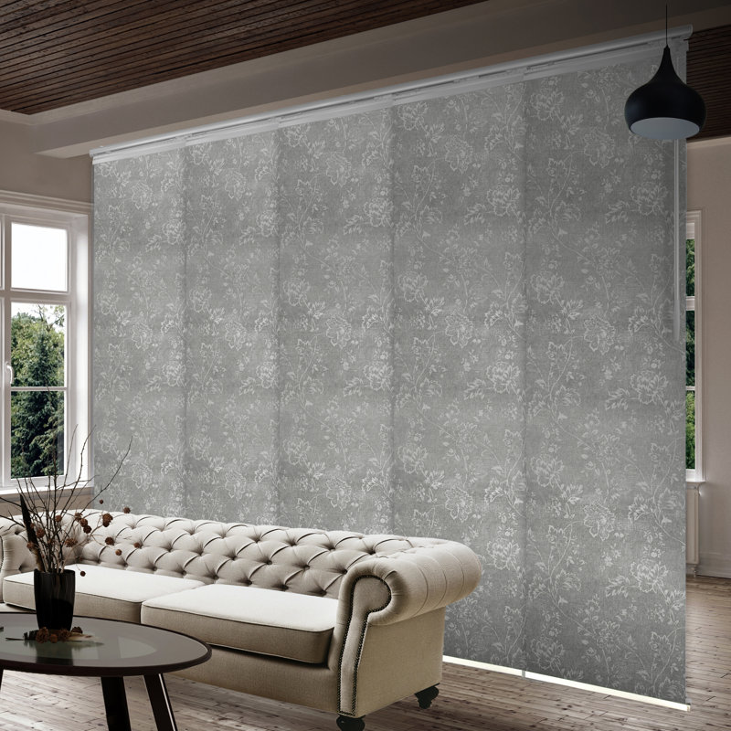 Carolyn Semi Sheer Vertical Blind, 130''W x 94''L, White