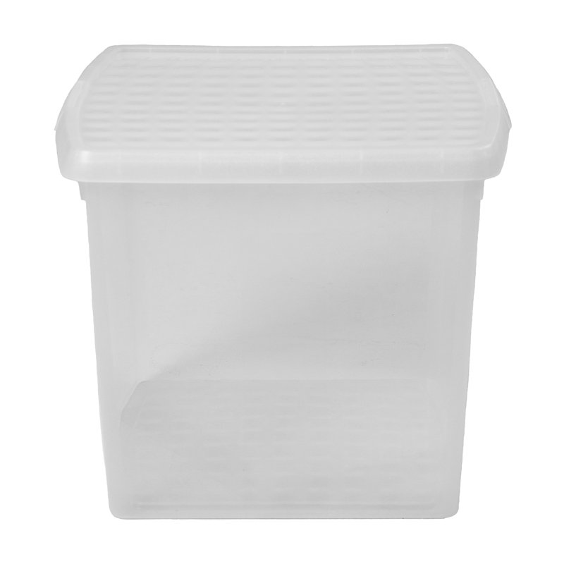 Wham Clip Square Plastic Storage Boxes with Secure Clip Lock Lids Clear/Clear/Clear