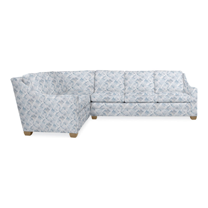 American Bungalow 2-Piece Nicholas Sectional, Hampton, Ian Pewter, No