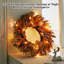 Faux Lighted Wheat Plastic 50cm Wreath