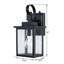 Applique murale d'extérieur 1 lumière en fer trempé noir 1 lumière ETL avec crépuscule à l'aube-535382761-485232058
