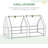 6' X 3' X 3' Portable Mini Greenhouse Outdoor Garden With Large Zipper Doors And Water/UV PE Cover, White-125113345