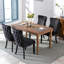 2 pièces de chaises de salle à manger rembourrées, noires. Revêtement en velours. Mousse. Pieds en bois massif. Soutien du dos. Sw8809bk. Chaises Kd dans un coussin en mousse à rebond élevé. Rivet décoratif. Confortable pour manger, s'asseoir-842551909-842551914