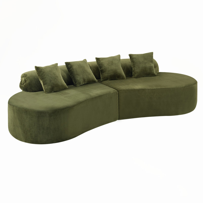 Canapé modulaire courbé Modern Modern, Green