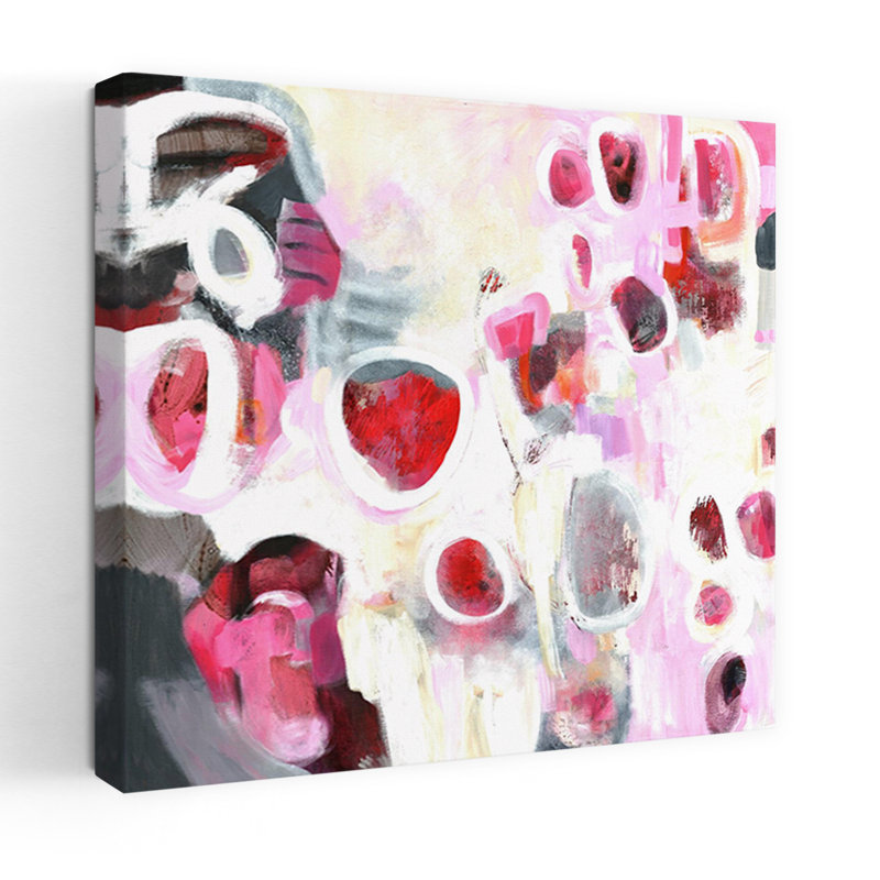 Biscuits et crème, art contemporain abstrait, H 18 po x l 18 po