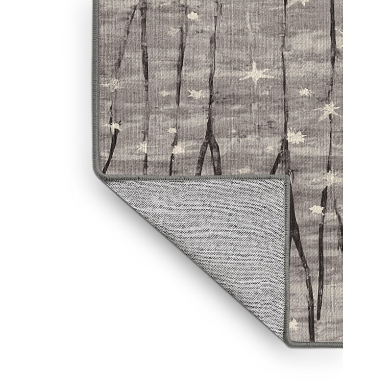 Tapis gris lavable à la machine, Rectangle 5 pi x 7 pi