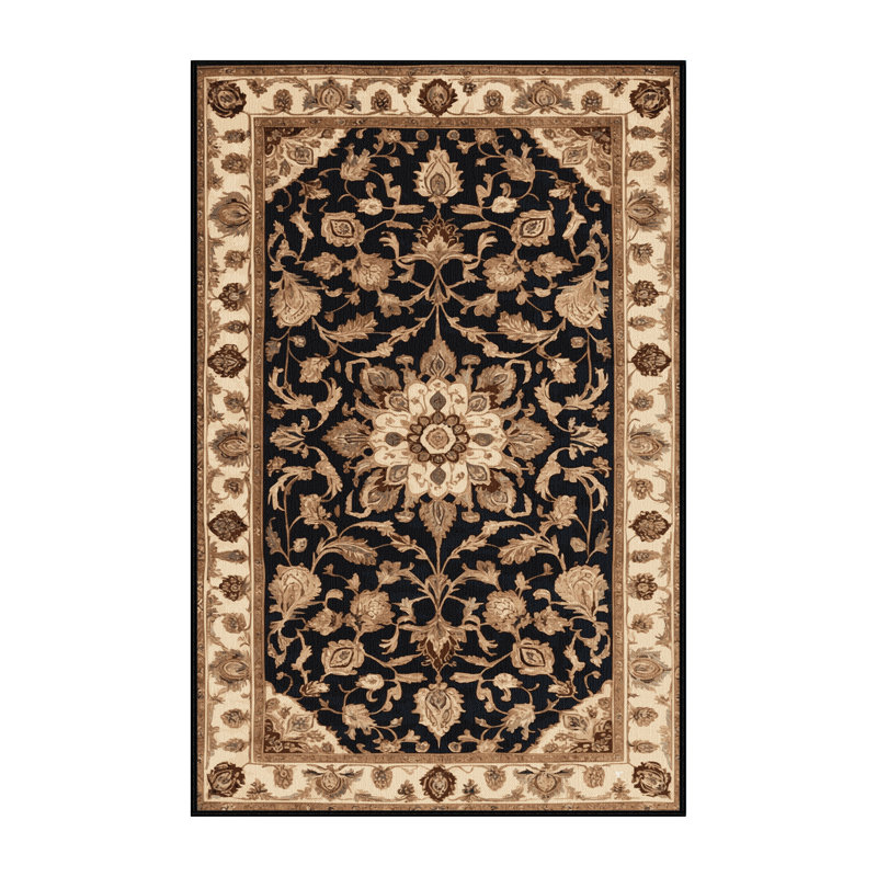 Tapis brun lavable à la machine, Rectangle 6 pi x 9 pi