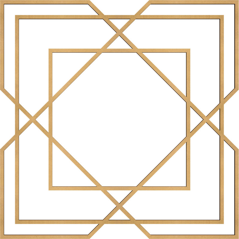 Lakewood Decorative Fretwork Wood Wall Panels, 15 3/8"H x 15 3/8"W x 3/8"D, Wood