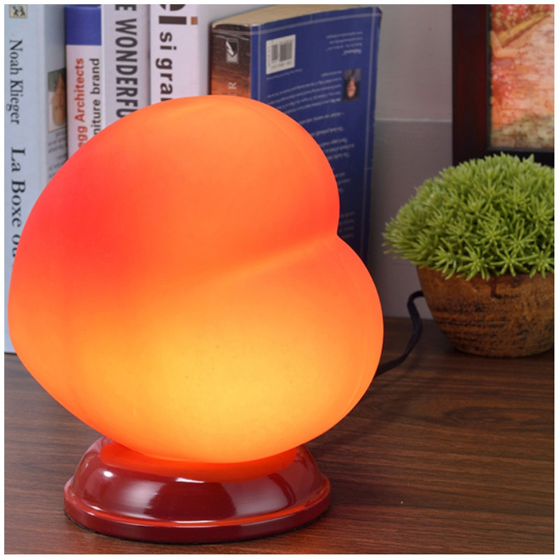 Lampe de table de 8,4 po de hauteur, motif cœur rouge