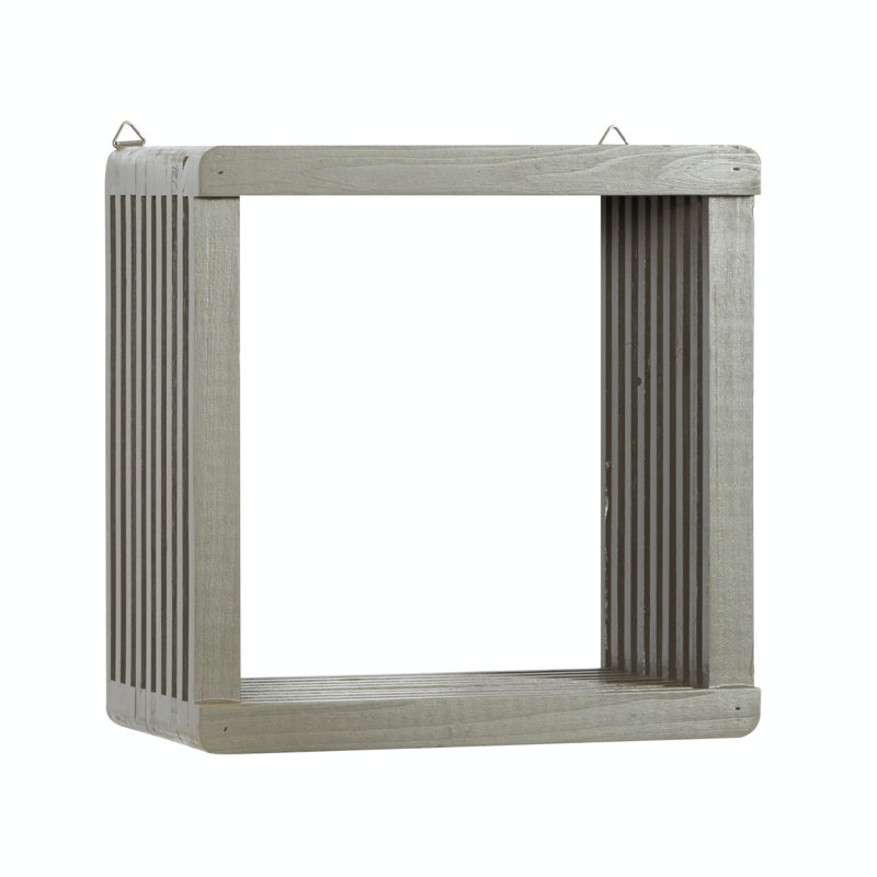 Alvera Square Accent Shelf with Hooks