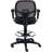 Traditional Backed Adjustable Height Ergonomic Lab Stool with Footring Wheels