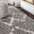 Cantera Shag Plush Tassel Moroccan Tribal Geometric Trellis Gray/Ivory Rug-468384345