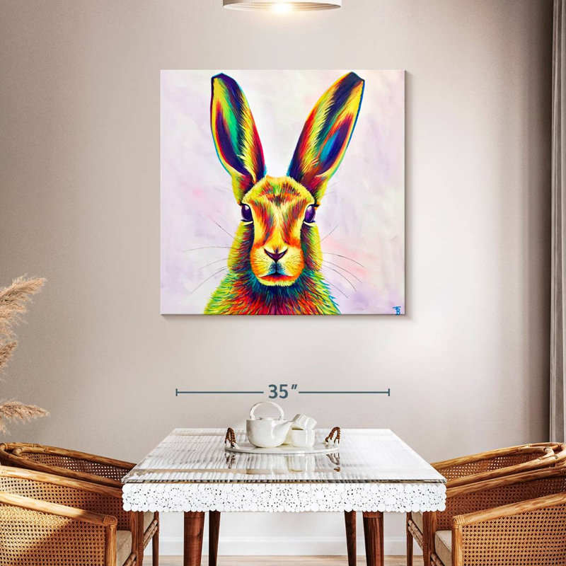 Crowle Rainbow Hare, 39" H x 39" W