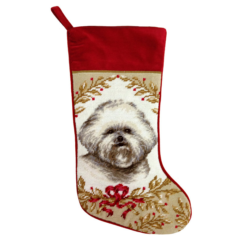 Dog Needlepoint Stocking