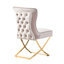Yvelines Modern Velvet Dining Chairs - Ergonomic Velvet Upholstered Back with Stainless Steel Frame - Side Chair for Kitchen Living Room Dining Room-699648834-710523926