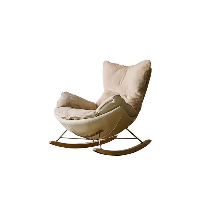 Chaise berçante de luxe Home Light, Blanc cassé