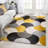 Good Vibes Christifer Geometric Gold/Gray/Black Area Rug-40578621