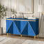 Buffet rétro 60 pouces avec portes dimensionnelles deux tons-663108031