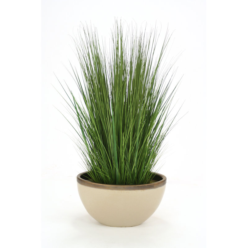 Herbe de feuillage artificiel 39" en pot