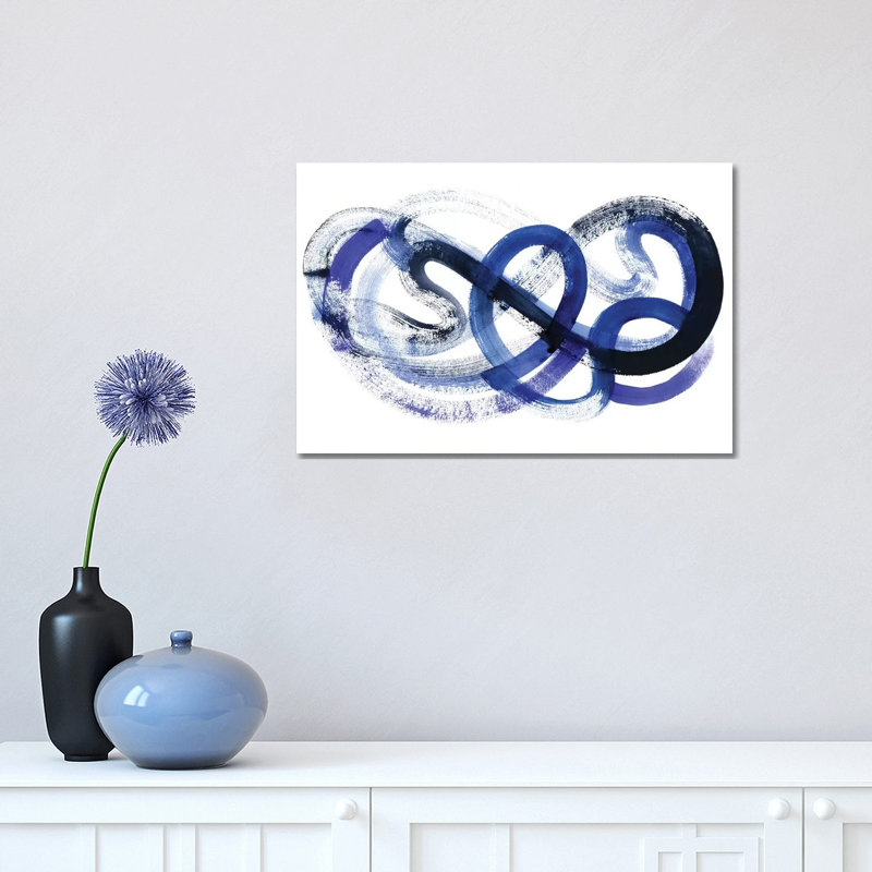 Blue Kinesis II by Grace Popp - Wrapped Canvas Painting, 31cm H x 46cm W