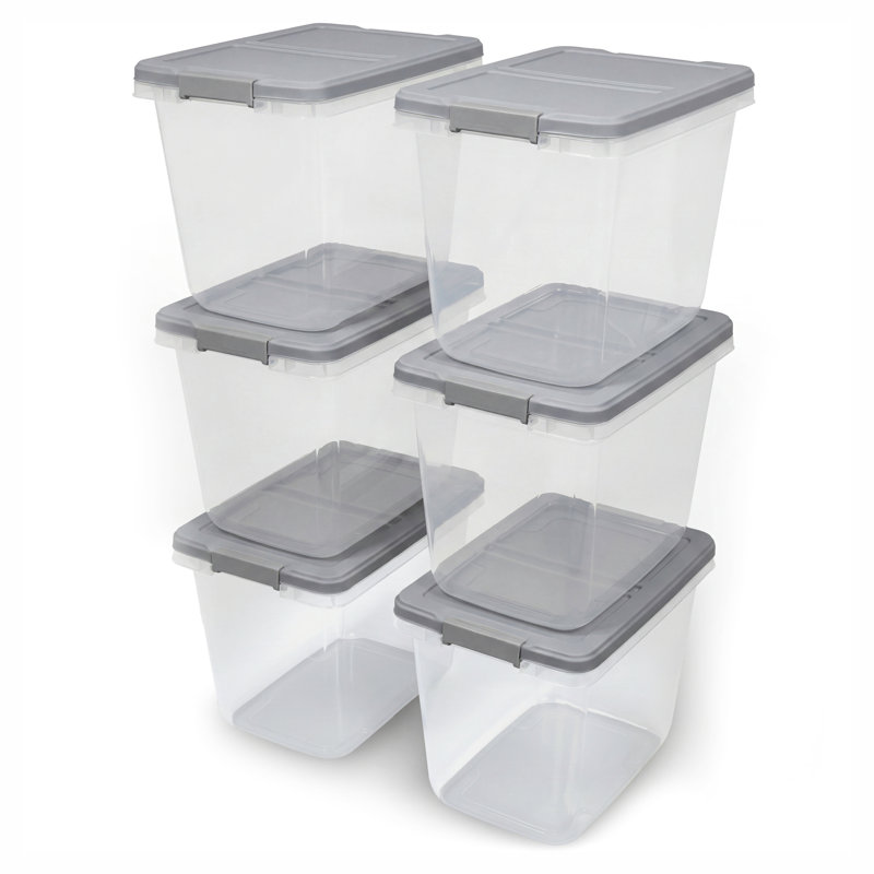 29 Qt Latched Storage Container 6-Pack