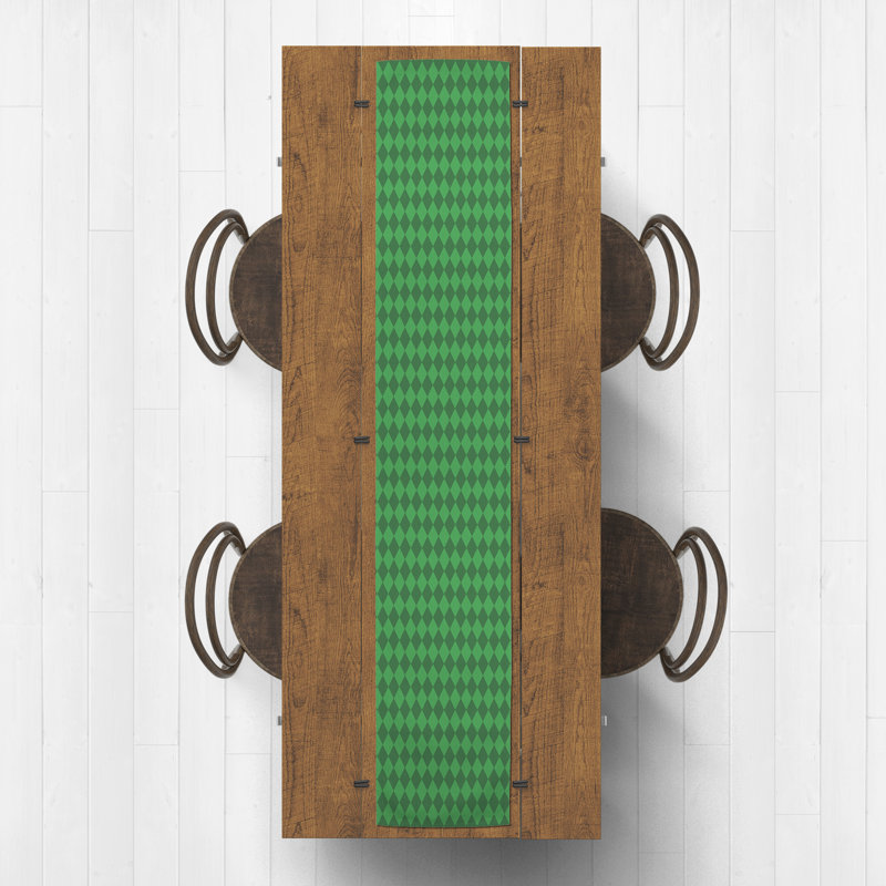 Backsten Argyle St. Patrick's Day Table Runner, 16" L x 72" W, Geometric 2
