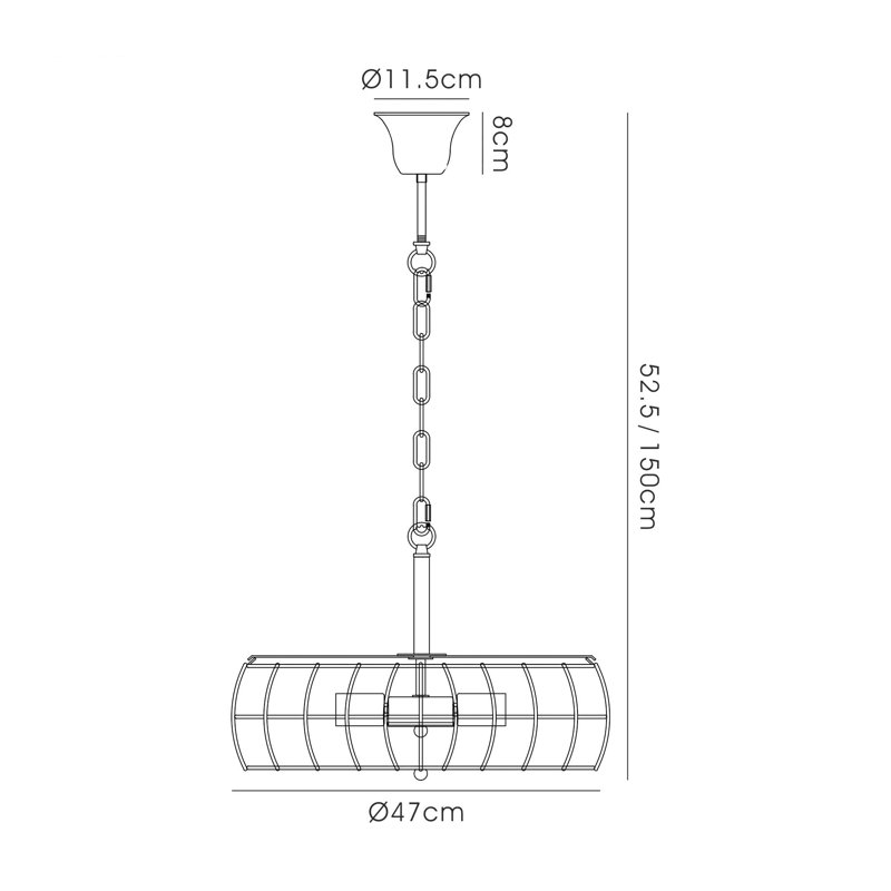Kircher 5 - Light Lantern Chandelier