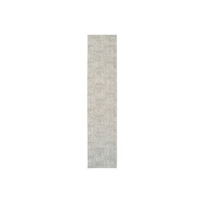 2'7" x 12'0" New Hand Loomed Beige Wool & Art Silk Runner Oriental Rug - MOA10263278