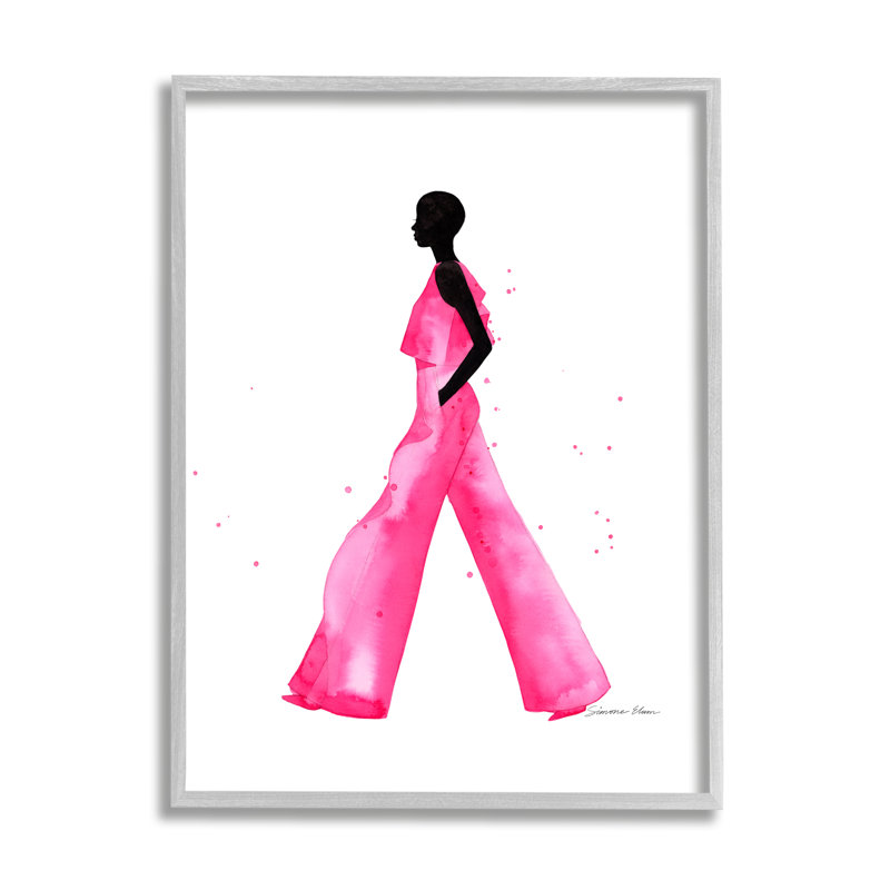 Fille moderne et tendance par Simone Elum, H 30 po x l 24 po x P 1,5 po, Estampe numérique Farmhouse