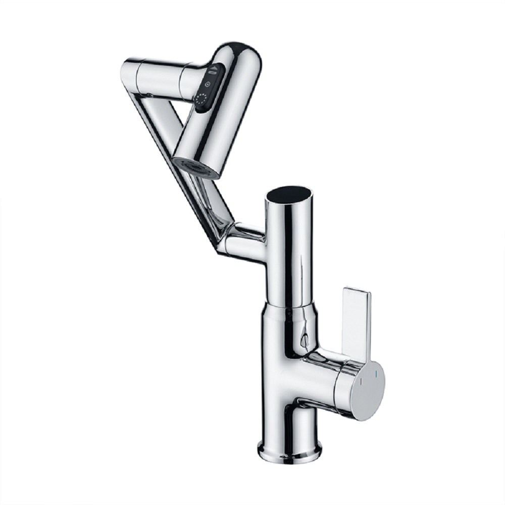 Lefton Rotatable Single Hole Bathroom Faucet with Temperature Display BF2204 Lefton 