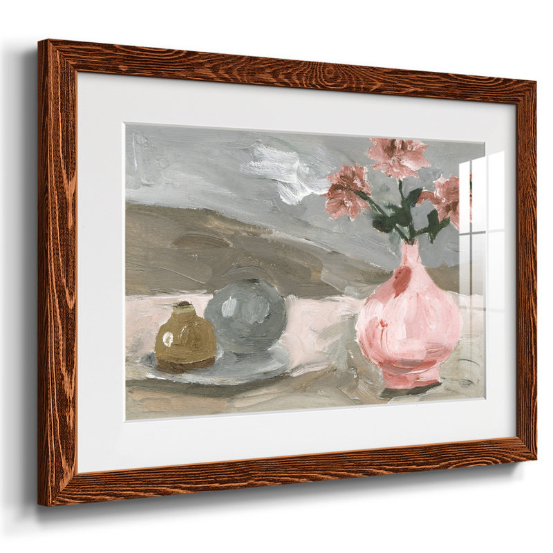Vase de fleurs roses VI - impression, Érable, H 28 po x l 42 po x P 1,5 po