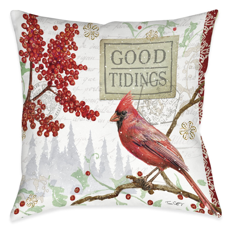 Coussin décoratif Christmas Birds Good Tidings