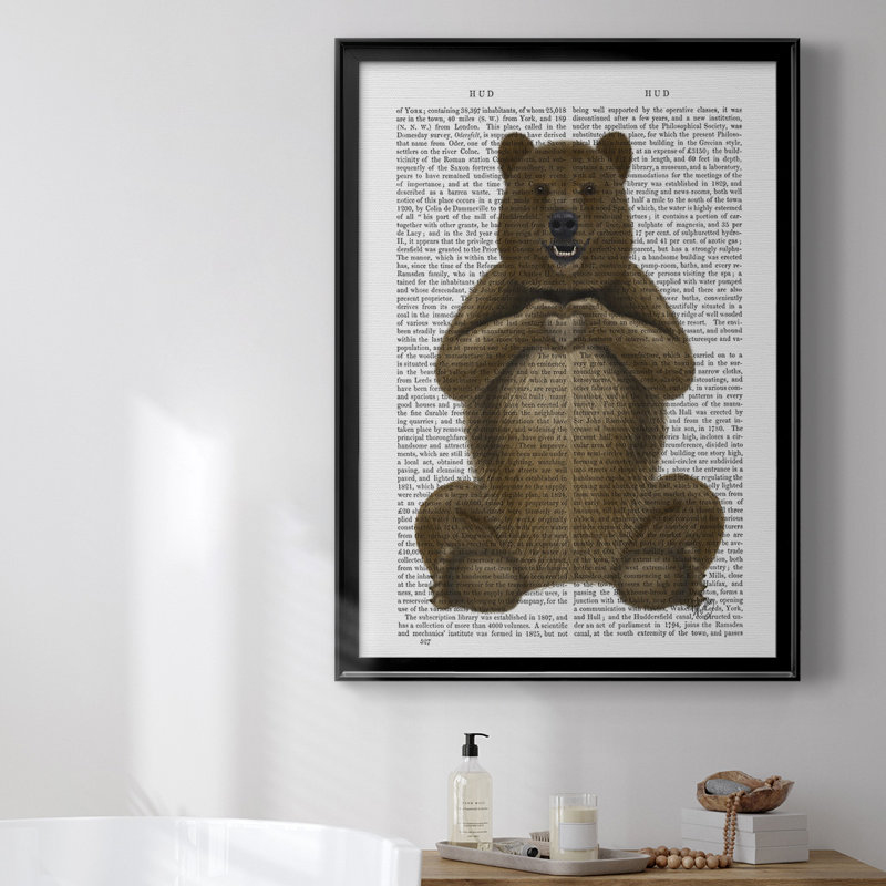 Bear and Hand Heart par - impression sur