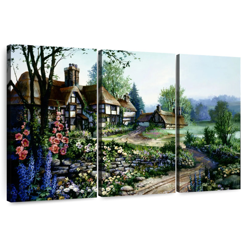 Maison de campagne, H 14 po x l 23 po