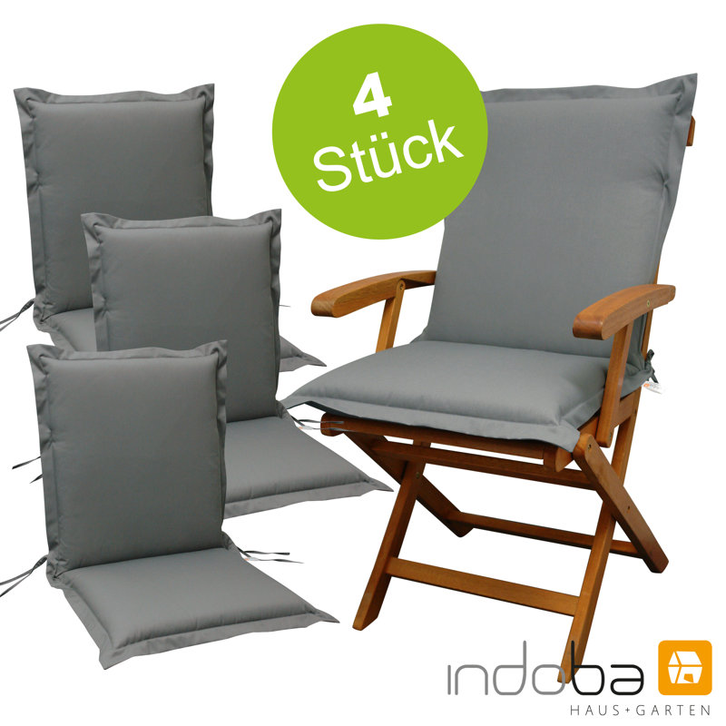 Afrin Dining Chair Cushion, 9 cm H x 50 cm W x 100 cm D, Grey