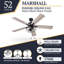 Ventilateur de plafond avec lumière DEL Marshall-54878035