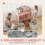 AIYAPLAY Kids Bookshelf with Storage, Toy Storage Unit, Book Display, Pink