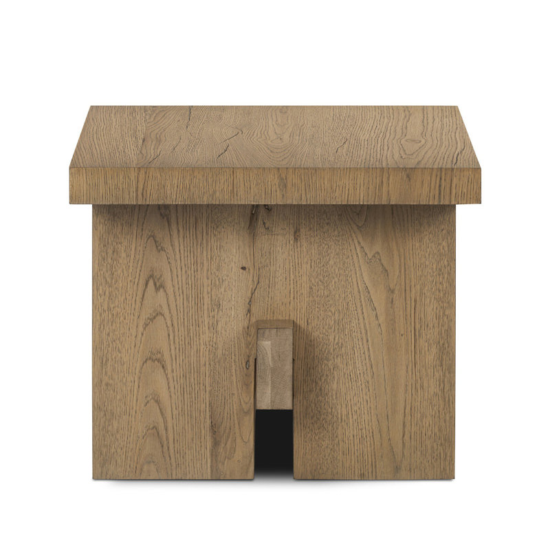 Isaac End Table, Rubbed Light Oak