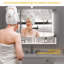 Armoires de salle de bain modernes en aluminium 39 po x 28 po, armoires à pharmacie avec miroirs et lumières DEL, armoire de rangement de salle de bain avec compartiments de rangement à plusieurs niveaux