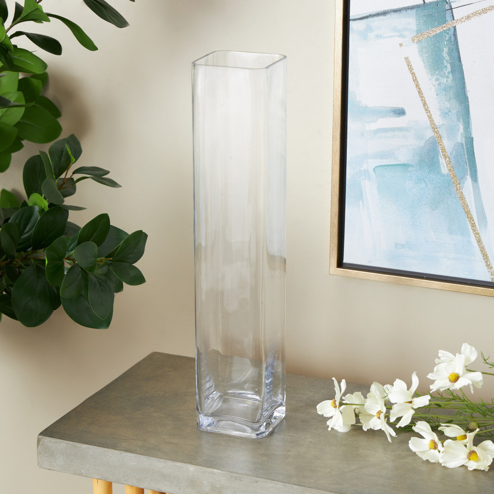 Glass Table Vase, 19.9" H x 4.2" W x 4.2" D